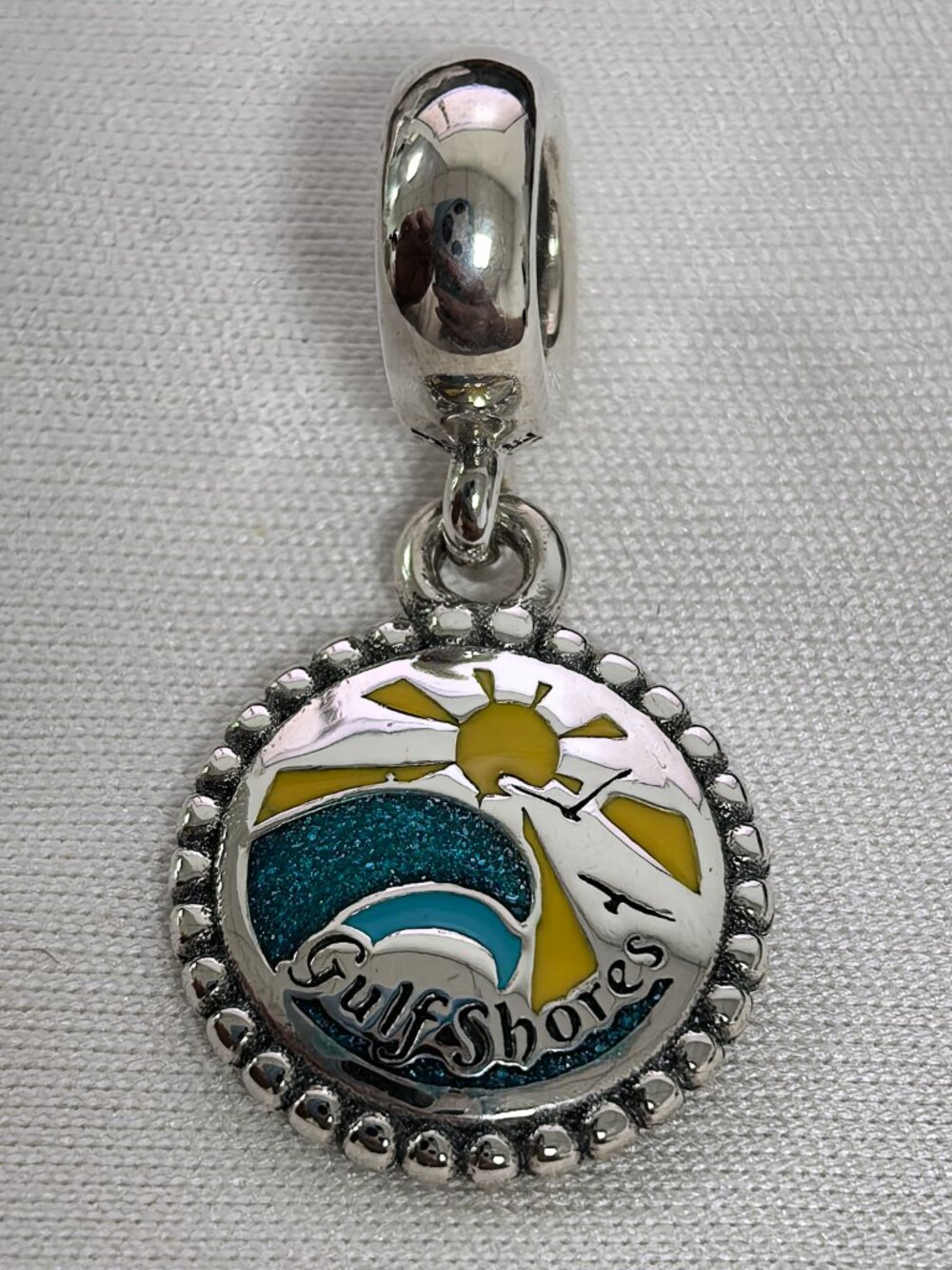 Pandora Gulf Shores Travel Exclusive Charm, S925 Silver Jewelry